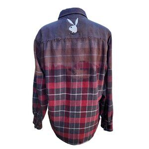 Bunny Rabbit UPCYCLED Flannel | Large